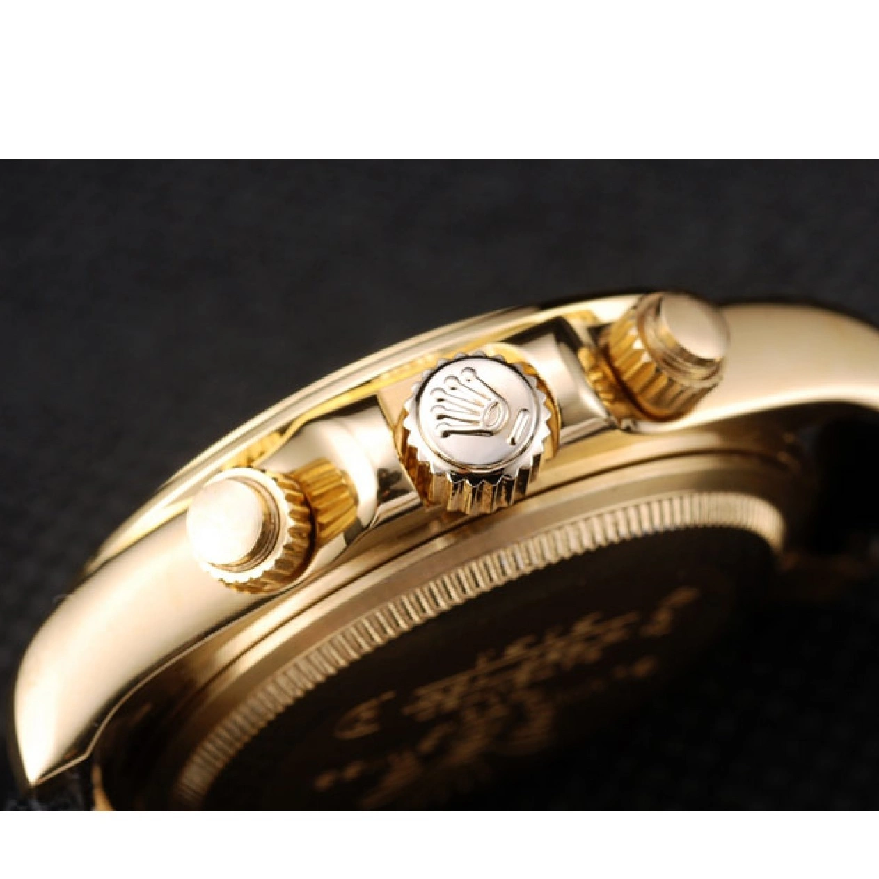 Aaa replica watch Crystal Daytona Rolex Studded Bezel Studded Case Crystal Dial Lady 98238 Gold 0604